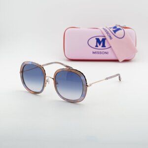 Missoni MIS 0034/S 0Y9M DG Square Sunglasses - Azure/Pink/Violet